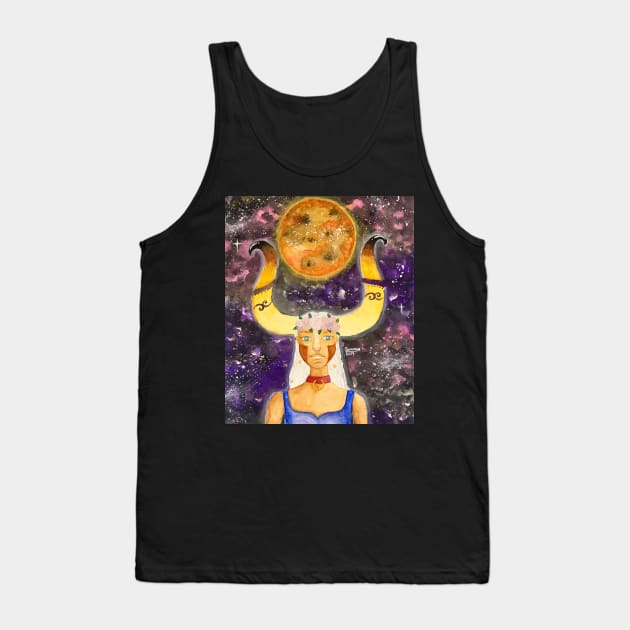 Taurus Astrological Sign Space Portrait Tank Top by SStormes